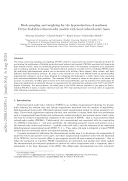 Mesh sampling and weighting for the hyperreduction of nonlinear
  Petrov-Galerkin reduced-order models with local reduced-order bases
