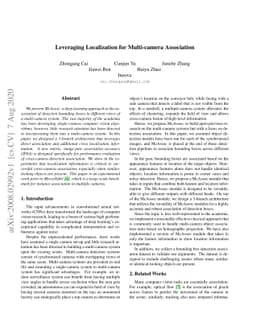 Leveraging Localization for Multi-camera Association