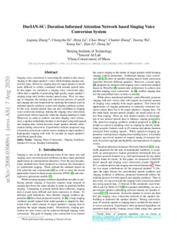 DurIAN-SC: Duration Informed Attention Network based Singing Voice
  Conversion System