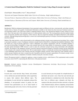 A Context-based Disambiguation Model for Sentiment Concepts Using a
  Bag-of-concepts Approach
