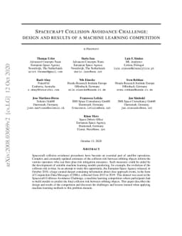 Spacecraft Collision Avoidance Challenge: design and results of a
  machine learning competition