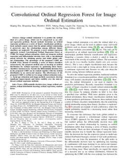 Convolutional Ordinal Regression Forest for Image Ordinal Estimation