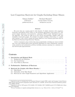 Low-Congestion Shortcuts for Graphs Excluding Dense Minors