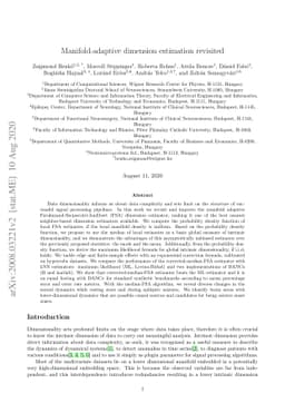 Manifold-adaptive dimension estimation revisited