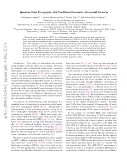 Quantum State Tomography with Conditional Generative Adversarial
  Networks