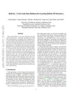 HoliCity: A City-Scale Data Platform for Learning Holistic 3D Structures