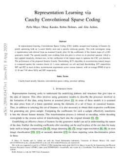 Representation Learning via Cauchy Convolutional Sparse Coding