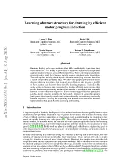 Learning abstract structure for drawing by efficient motor program
  induction
