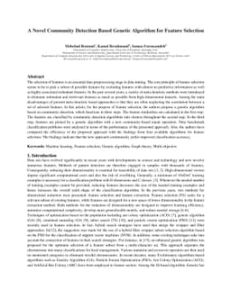 A Novel Community Detection Based Genetic Algorithm for Feature
  Selection