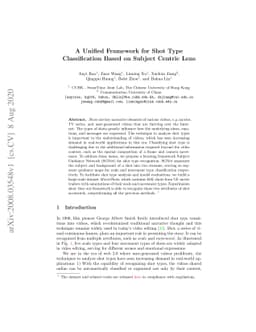 A Unified Framework for Shot Type Classification Based on Subject
  Centric Lens