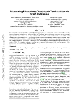 Accelerating Evolutionary Construction Tree Extraction via Graph
  Partitioning