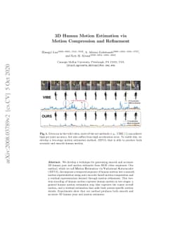 3D Human Motion Estimation via Motion Compression and Refinement