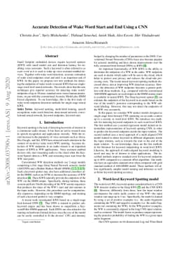 Accurate Detection of Wake Word Start and End Using a CNN