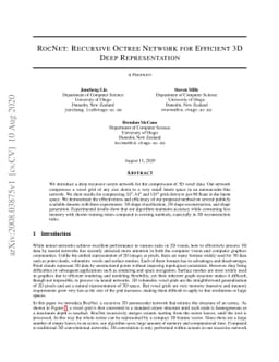 RocNet: Recursive Octree Network for Efficient 3D Deep Representation