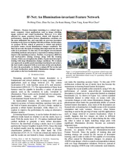 IF-Net: An Illumination-invariant Feature Network