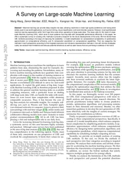 A Survey on Large-scale Machine Learning