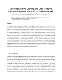 Coupling Machine Learning and Crop Modeling Improves Crop Yield
  Prediction in the US Corn Belt