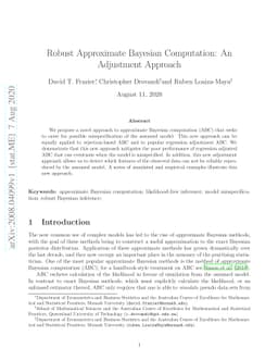 Robust Approximate Bayesian Computation: An Adjustment Approach