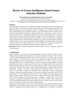 Review of Swarm Intelligence-based Feature Selection Methods
