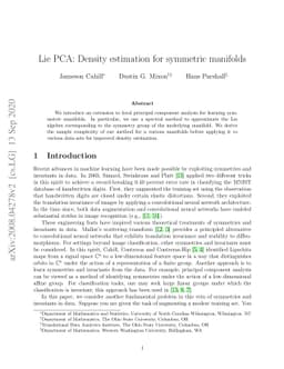 Lie PCA: Density estimation for symmetric manifolds