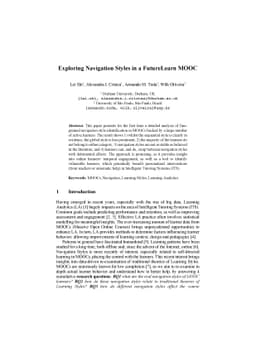 Exploring Navigation Styles in a FutureLearn MOOC
