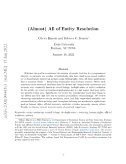 (Almost) All of Entity Resolution