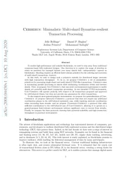 Cerberus: Minimalistic Multi-shard Byzantine-resilient Transaction
  Processing