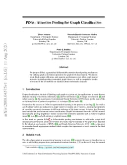 PiNet: Attention Pooling for Graph Classification
