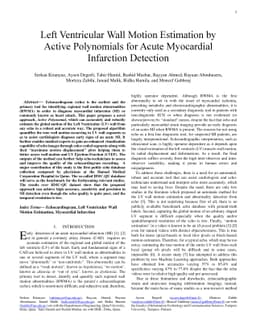 Left Ventricular Wall Motion Estimation by Active Polynomials for Acute
  Myocardial Infarction Detection