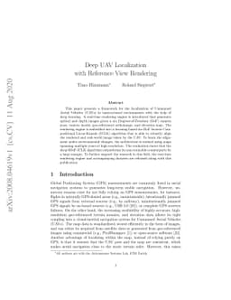 Deep UAV Localization with Reference View Rendering