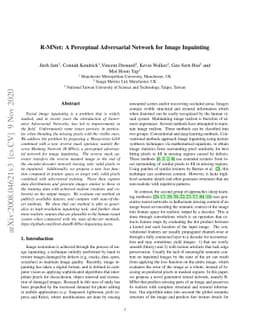 R-MNet: A Perceptual Adversarial Network for Image Inpainting