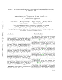 A Comparison of Humanoid Robot Simulators: A Quantitative Approach