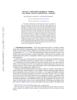 Locally associated graphical models and mixed convex exponential
  families