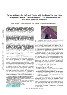 Driver Assistance for Safe and Comfortable On-Ramp Merging Using
  Environment Models Extended through V2X Communication and Role-Based Behavior
  Predictions