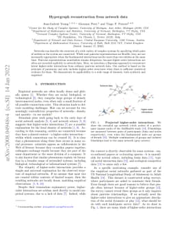 Hypergraph reconstruction from network data