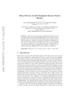 Data Privacy in IoT Equipped Future Smart Homes
