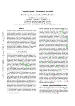 Compact Speaker Embedding: lrx-vector