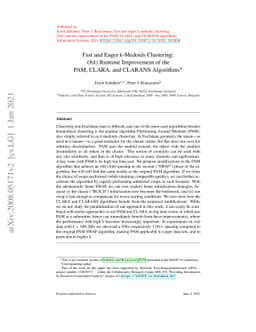 Fast and Eager k-Medoids Clustering: O(k) Runtime Improvement of the
  PAM, CLARA, and CLARANS Algorithms