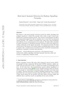 Rule-based Anomaly Detection for Railway Signalling Networks