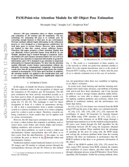 PAM:Point-wise Attention Module for 6D Object Pose Estimation