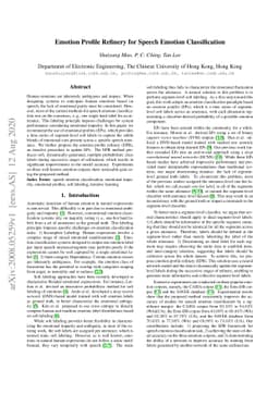 Emotion Profile Refinery for Speech Emotion Classification
