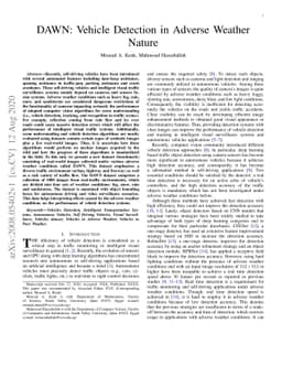 DAWN: Vehicle Detection in Adverse Weather Nature Dataset