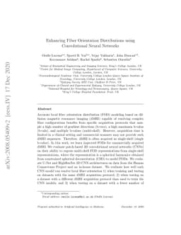 Enhancing Fiber Orientation Distributions using convolutional Neural
  Networks