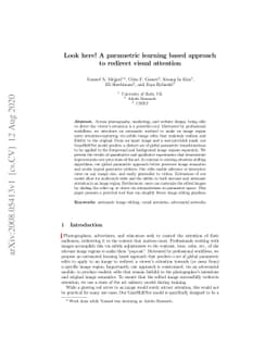 Look here! A parametric learning based approach to redirect visual
  attention