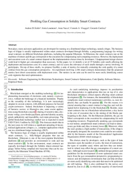 Profiling Gas Consumption in Solidity Smart Contracts