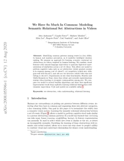 We Have So Much In Common: Modeling Semantic Relational Set Abstractions
  in Videos