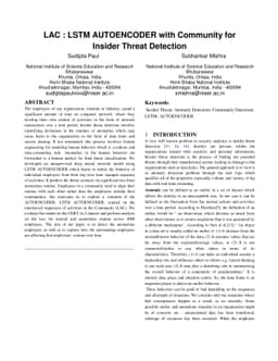 LAC : LSTM AUTOENCODER with Community for Insider Threat Detection