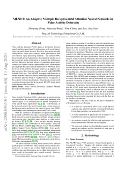 MLNET: An Adaptive Multiple Receptive-field Attention Neural Network for
  Voice Activity Detection