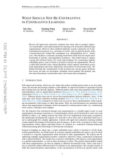 What Should Not Be Contrastive in Contrastive Learning