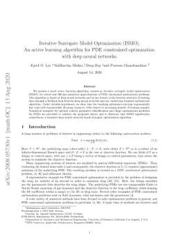 Iterative Surrogate Model Optimization (ISMO): An active learning
  algorithm for PDE constrained optimization with deep neural networks
